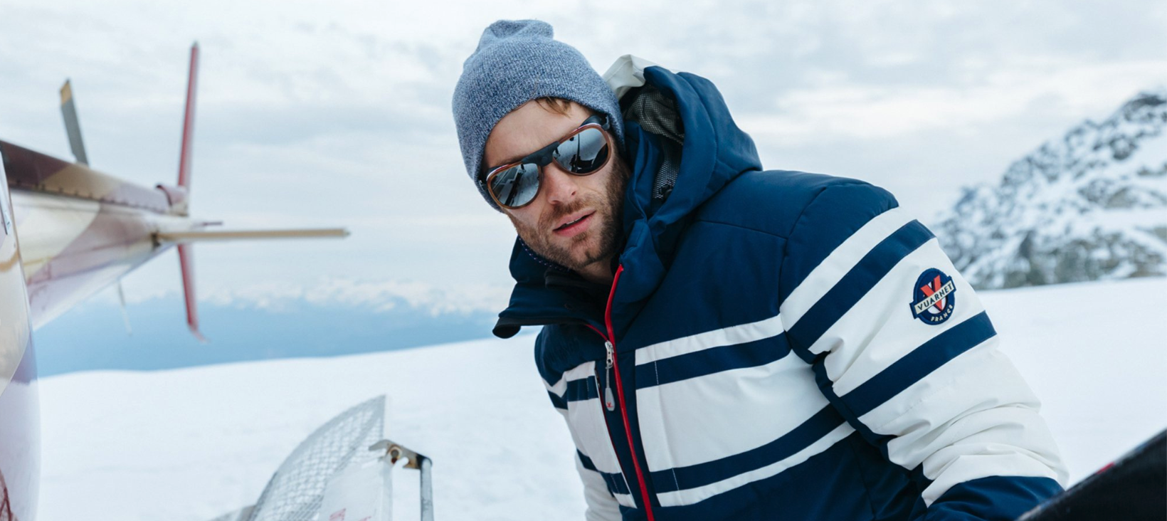 lunettes de ski et glacier vuarnet