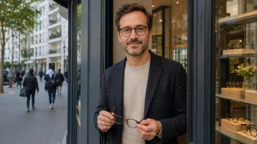 Illustration éditoriale pour l’article « Opticien à Paris 19 : l'expert proche de la Place des Fêtes »